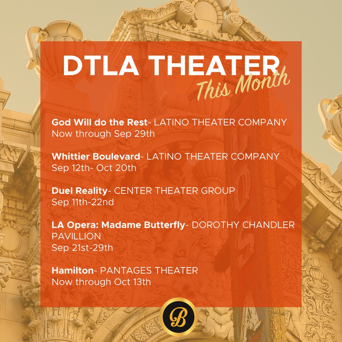 Hey LA! Check out some amazing shows on stage this month. Leave a 🌟  below and let us know which show you plan on seeing!