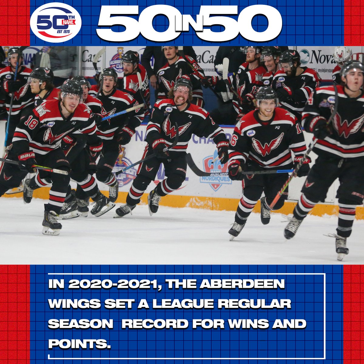 The Wings won 51 games and finished the season with 103 points

#NAHL50th | #50in50