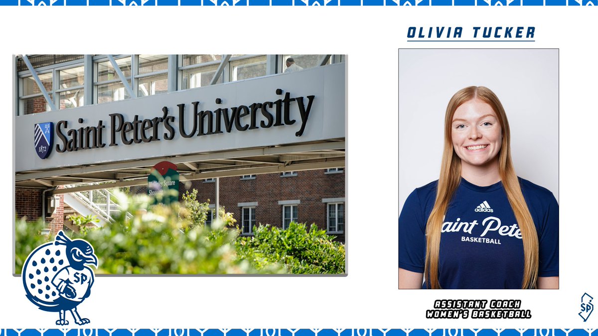 Saint Peter's Women's Basketball has announced the hiring of Olivia Tucker as the program's newest assistant coach. Welcome to Saint Peter's and the women's basketball team, Olivia! 👏🏀

#StrutUp🦚