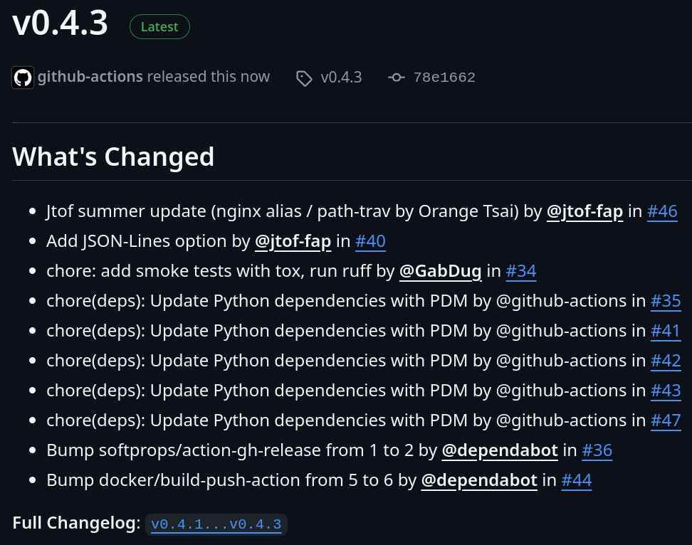 TheLaluka's tweet photo. New Release: bypass-url-parser==0.4.3 !

- Json mode &amp; @orange_8361 new work added by @jtop_fap 🍊
- Regression &amp; Install tests, packages, releases by @DugnyG &amp; I ! 🌹

Happy scans! 😘

https://t.co/NRtfyzjrFm https://t.co/Q7C53eUPYA