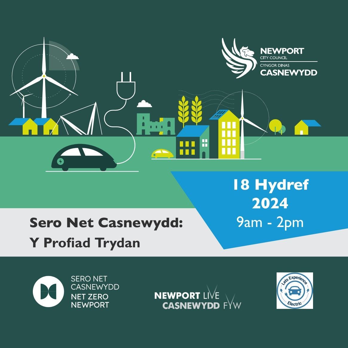 Ymunwch â chynhadledd undydd Sero Net Casnewydd AM DDIM i gael cipolwg ymarferol ar fanteision trydan wrth gyrraedd sero net. 

Dyddiad: 18 Hydref  8am - 2pm
Lleoliad: The Geraint Thomas, National Velodrome of Wales, Casnewydd

buff.ly/3ZbR3ZL