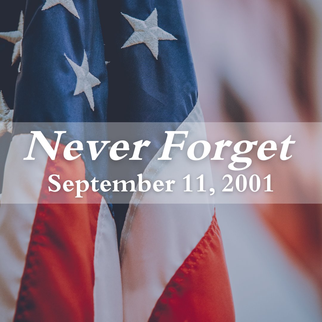 PBCOEM's tweet photo. September 11, 2001 is a day forever etched into American history. Join us as we remember those who tragically lost their lives on that fateful day.
#TEAMPBC #PBCDEM #NeverForget #September11 https://t.co/qUyIegSb6F