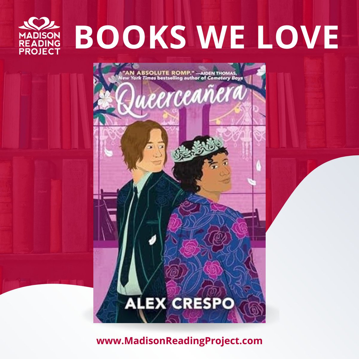 MSNReadingProj's tweet image. 🤩 Books We Love: Queerceanera
🖊️ Written by @byalexcrespo
📕 Published by @harperteen
⁠
Request books like this from our Book Center by emailing programming@madisonreadingproject.com! ⁠
⁠
 #NewBookFeeling #NewBookSmell #MadisonReadingProject