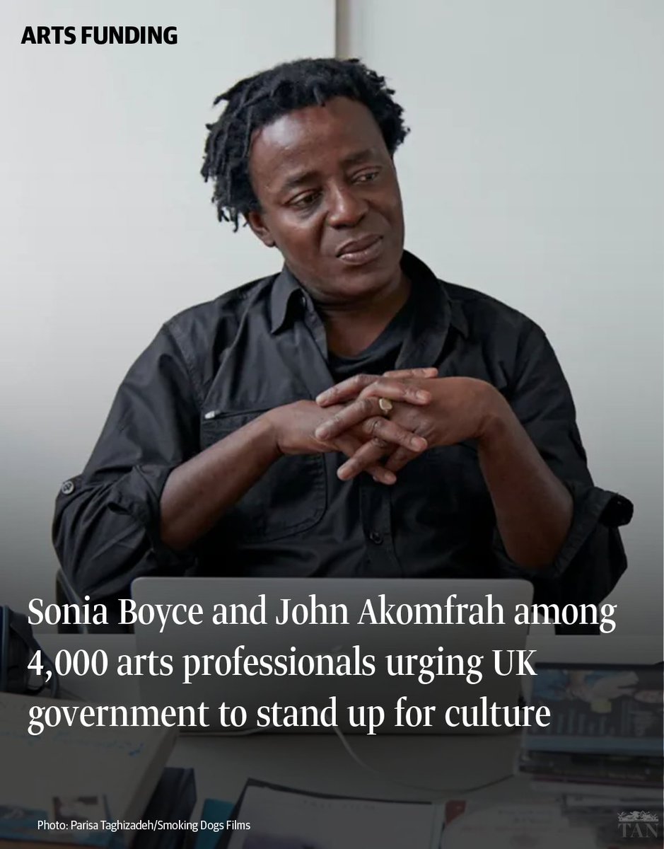 Sonia Boyce and John Akomfrah join 4,000 artists calling on the UK government to support the visual arts with new cultural policies

ow.ly/vqS350TiPRF