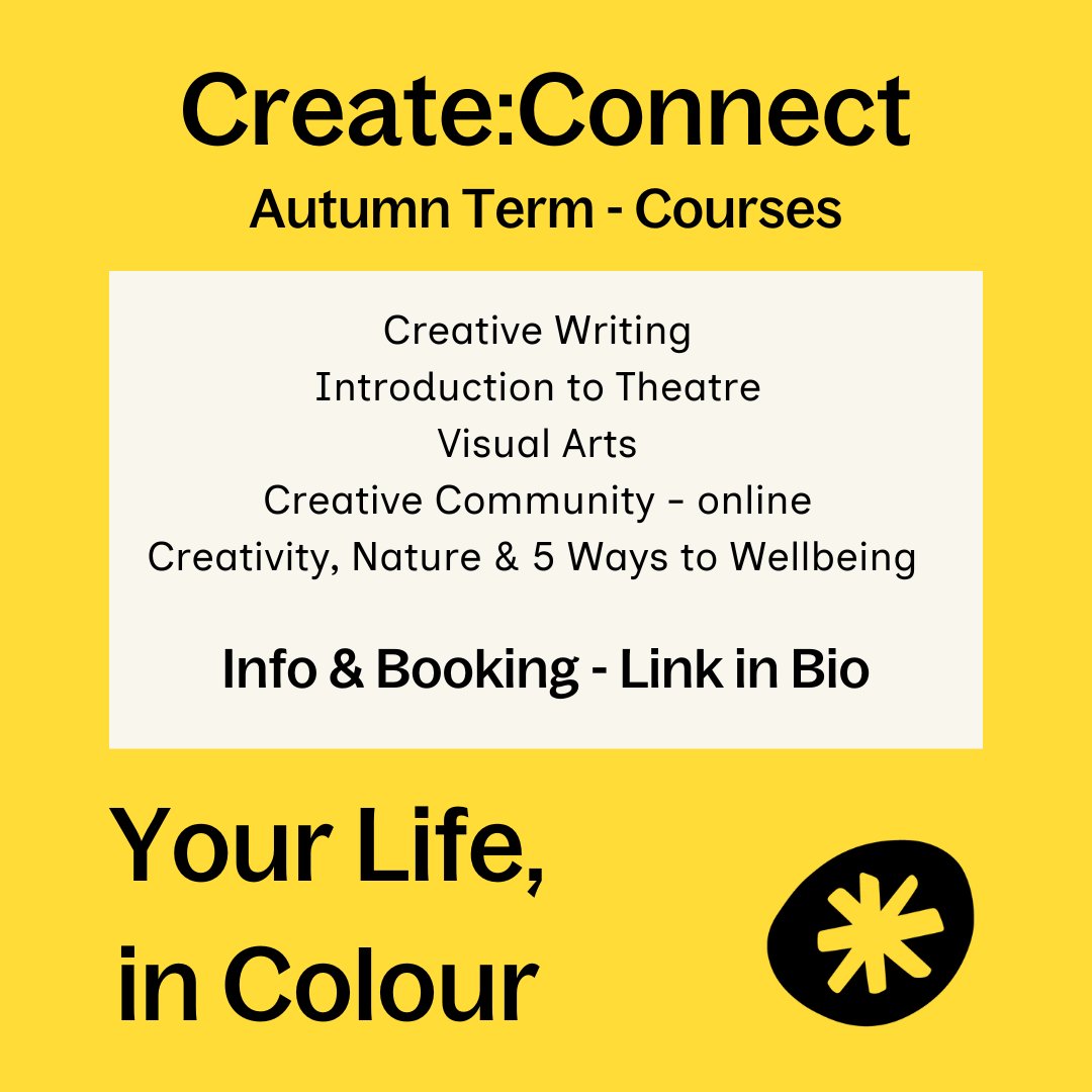 CoCreateDorset (@cocreatedorset) on Twitter photo New Creative Courses for Autumn!
Online, #Bournemouth #Poole & #Hamworthy
Free to take part. Open to people who feel creativity could help them better manage their #MentalHealth
<a href="/helpandkindness/">#HelpAndKindness</a> <a href="/helpandcare/">Help & Care</a> <a href="/DorsetMind/">Dorset Mind</a> <a href="/NHSDorset/">NHS Dorset</a>
#CreativeHealthDorset #CreativeHealth New Creative Courses for Autumn!
Online, #Bournemouth #Poole & #Hamworthy
Free to take part. Open to people who feel creativity could help them better manage their #MentalHealth
<a href="/helpandkindness/">#HelpAndKindness</a> <a href="/helpandcare/">Help & Care</a> <a href="/DorsetMind/">Dorset Mind</a> <a href="/NHSDorset/">NHS Dorset</a>
#CreativeHealthDorset #CreativeHealth