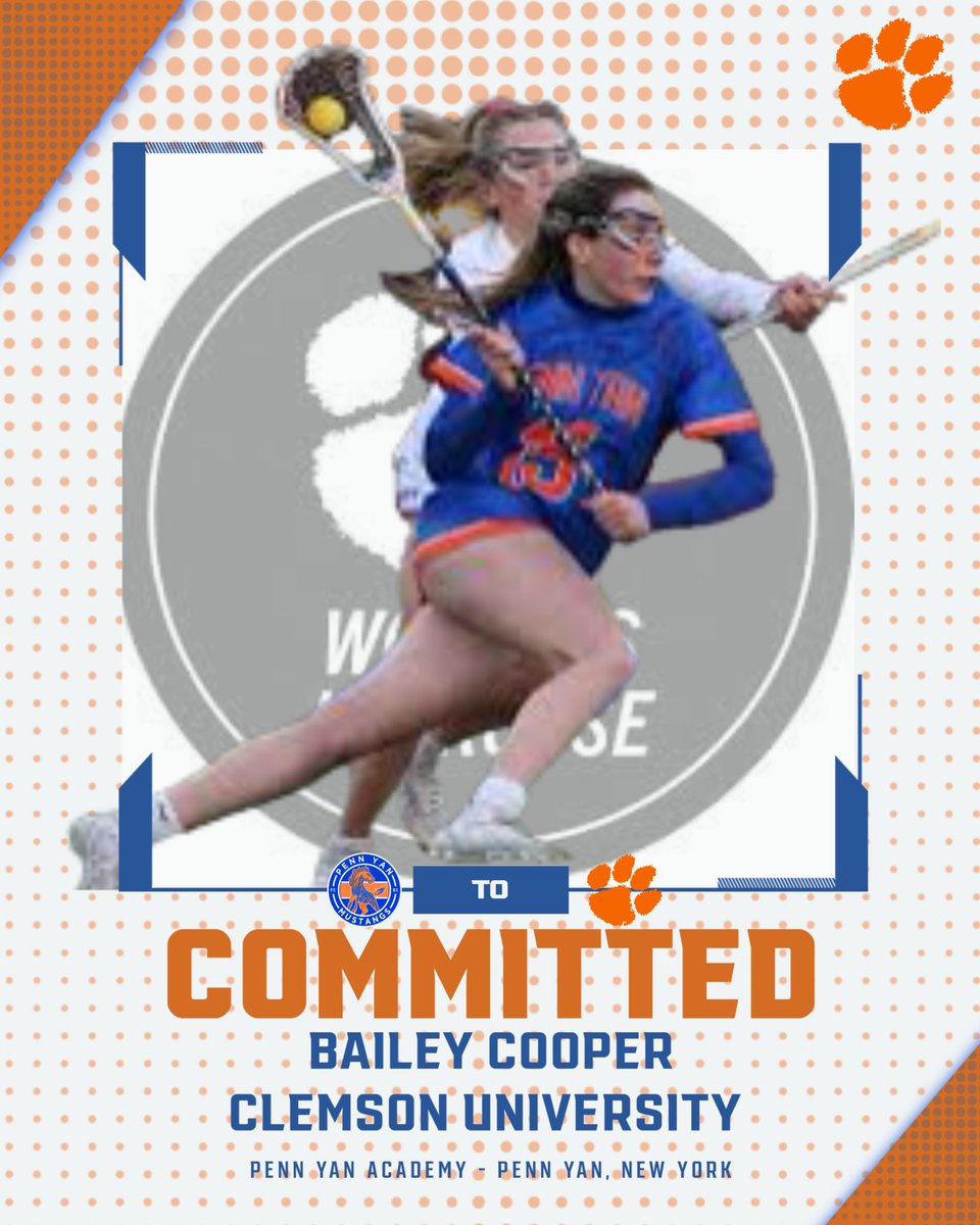 Penn Yan Athletics (@pyathletics) on Twitter photo "HARD WORK IS REWARDED" Congratulations Bailey Cooper on committing to Clemson University <a href="/ClemsonTigers/">Clemson Athletics</a> to continue your education and lacrosse career! #itsgoodtobeamustang <a href="/SecVAthletics/">Section V Athletics</a> <a href="/PrimetimeBall_/">Primetime585⭕️</a> <a href="/FingerLakes1/">FingerLakes1.com</a> <a href="/DandC/">Democrat & Chronicle</a> <a href="/PennYanNYnews/">Chronicle Express</a> <a href="/WFLR_Radio/">WFLR Radio</a> "HARD WORK IS REWARDED" Congratulations Bailey Cooper on committing to Clemson University <a href="/ClemsonTigers/">Clemson Athletics</a> to continue your education and lacrosse career! #itsgoodtobeamustang <a href="/SecVAthletics/">Section V Athletics</a> <a href="/PrimetimeBall_/">Primetime585⭕️</a> <a href="/FingerLakes1/">FingerLakes1.com</a> <a href="/DandC/">Democrat & Chronicle</a> <a href="/PennYanNYnews/">Chronicle Express</a> <a href="/WFLR_Radio/">WFLR Radio</a>