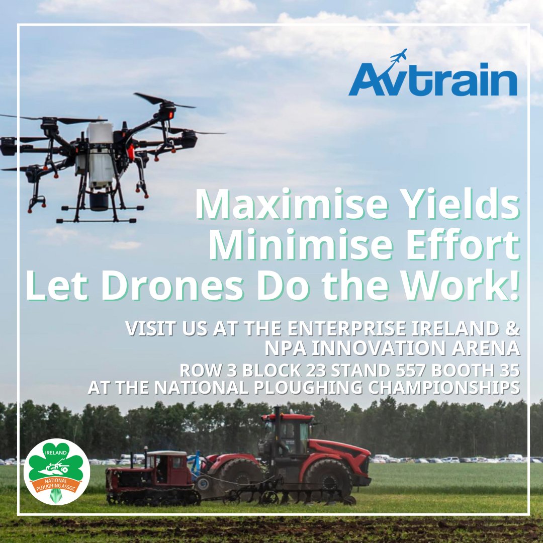 It is that time of the year when we get our wellies and we all go to National Ploughing Championships 2024, 17-19 September 2024. We are exhibiting at the Enterprise Ireland &amp; NPA Innovation Arena. Visit us at Booth 35 Stand 557 Row 23 Block 3.  #drones4agriculture #Ploughing2024