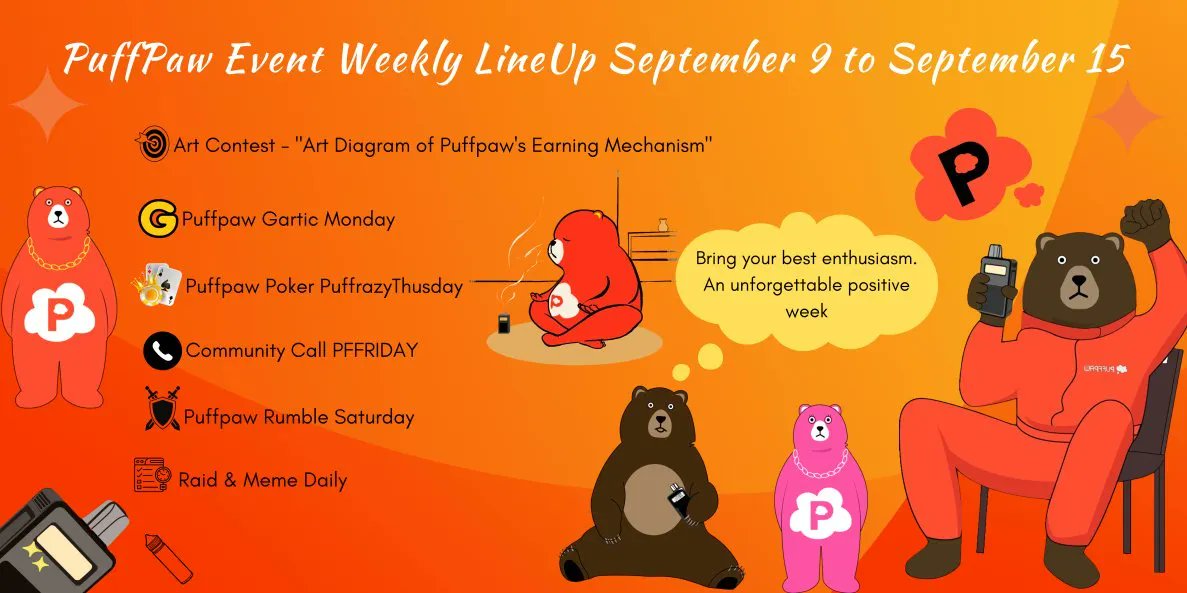 MoMo1552820's tweet photo. Let's welcome many exciting activities this week, fellow puffers!😎
https://t.co/rKYHyK6Kg6
@puffpaw
#VAPE2EARN
#OOGAPFFOOGA https://t.co/L3pTjOEIcH