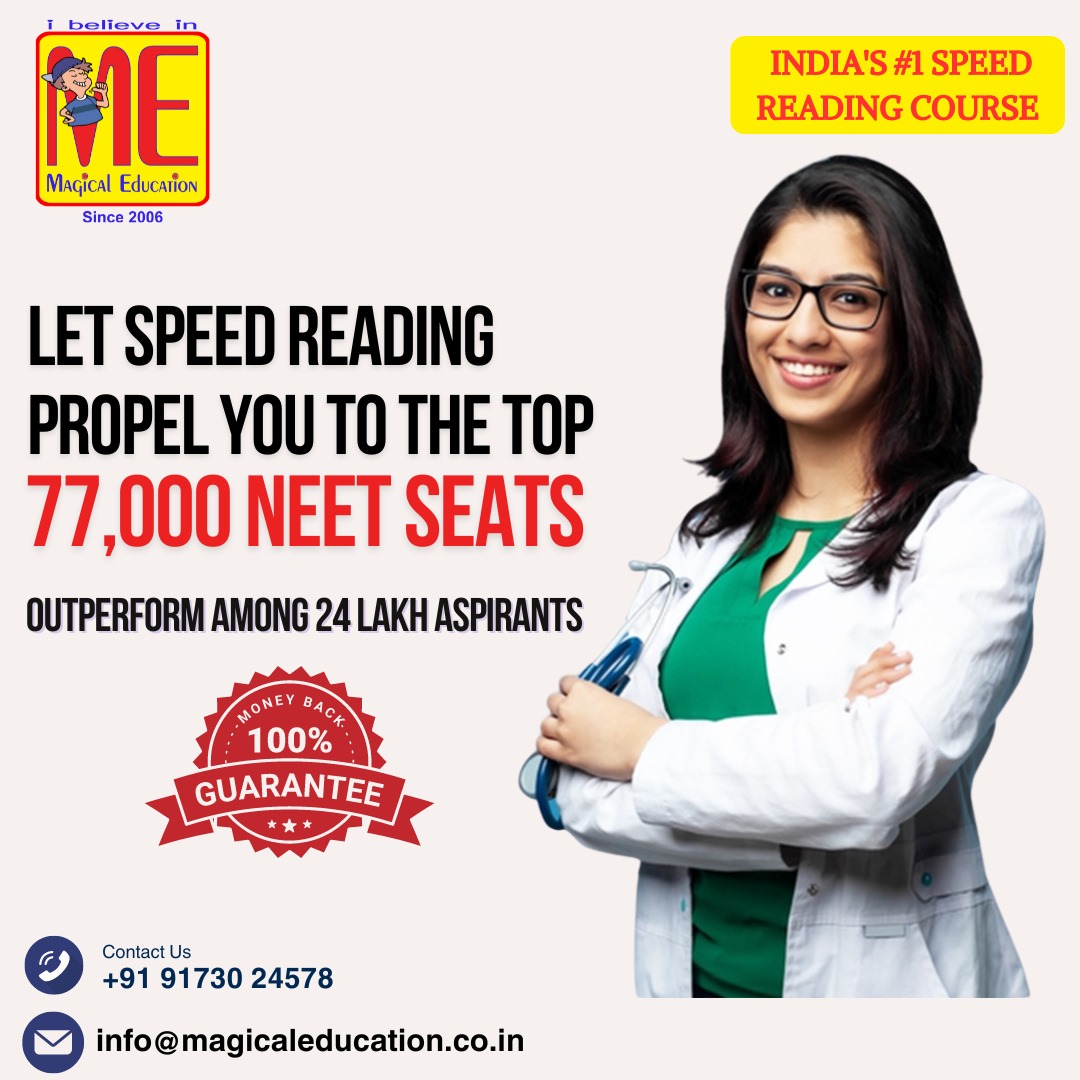 Magical_Edu's tweet photo. Let Speed Reading Propel You to the Top
77,000 NEET Seats
Outperform among 24 Lakh Aspirants
100% Money Back Guarantee
Contact Us +919173024578 | info@magicaleducation.co.in
#NEET #speed #speedway #SpeedReading #speedread #speedreadingtechniques https://t.co/YBK0SUidBu