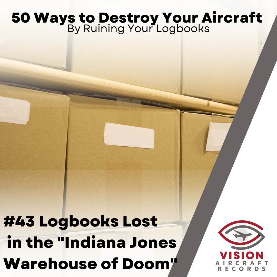 VisionAircraft's tweet photo. "Finding a specific record in a cavernous government warehouse can be like finding a needle in a haystack. Don't risk losing important aircraft records! Contact Mark at 480-225-4233 to get started. #PaperlessAviation #AircraftRecords #Paperwork #AircraftLogbooks" https://t.co/GhdaFvaY8z