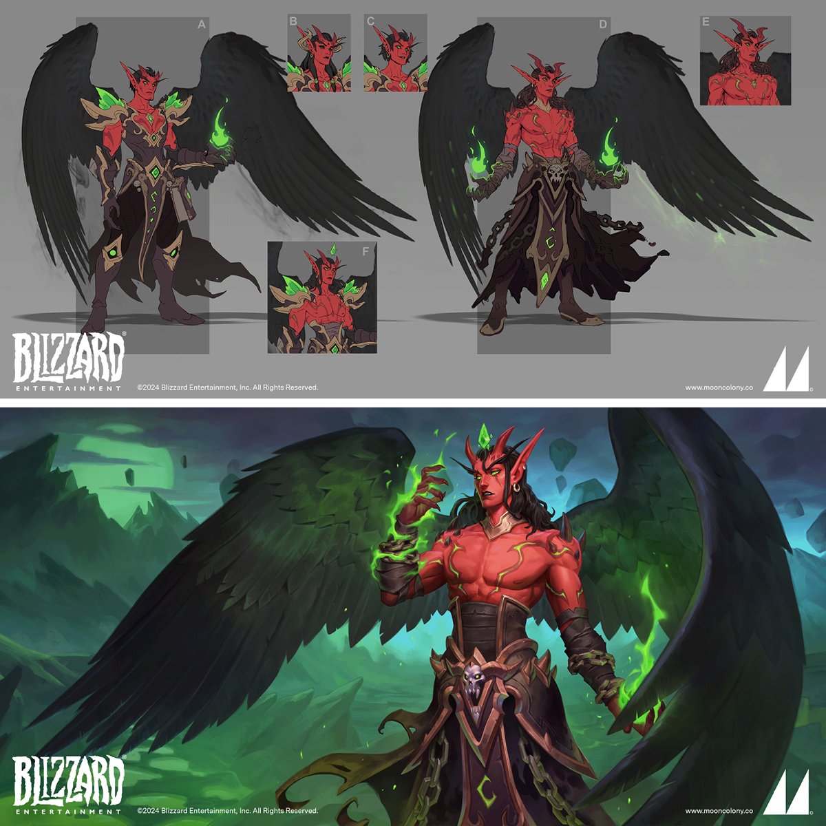 “Those who have fallen have the furthest to rise.”

Say hello to a new Hearthstone fan favorite: Zail Starfallen 😈 We’re excited to share Zail’s full hero skin illustration AND the concept art created by the team!

View in full on ArtStation 👀 artstation.com/artwork/1xAKaX