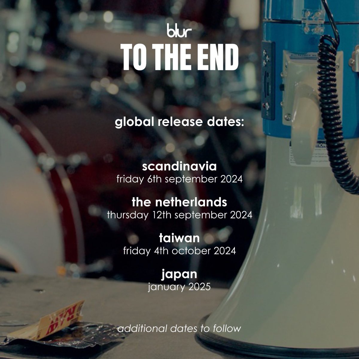 blurofficial's tweet photo. blur: To the End and Live at Wembley Stadium global release dates 🎟️ https://t.co/ZNxiBe7mf8