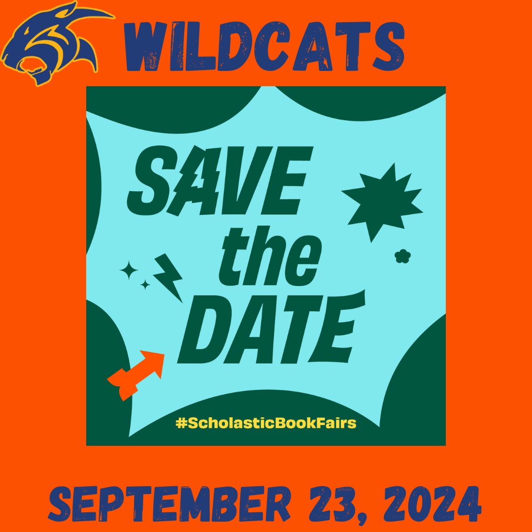 LibraryWildcats's tweet photo. It's that time of year again Wildcats! It's Book Fair time! Save the Date. Don't be Late. Be the first to shop your school book fair! #pisdREADS #scholasticbookfairs #schoollibraries #middleschoollibraries #schoollibrarian #wildcatsREAD #WildcatLibrary https://t.co/svFmwsJWcn