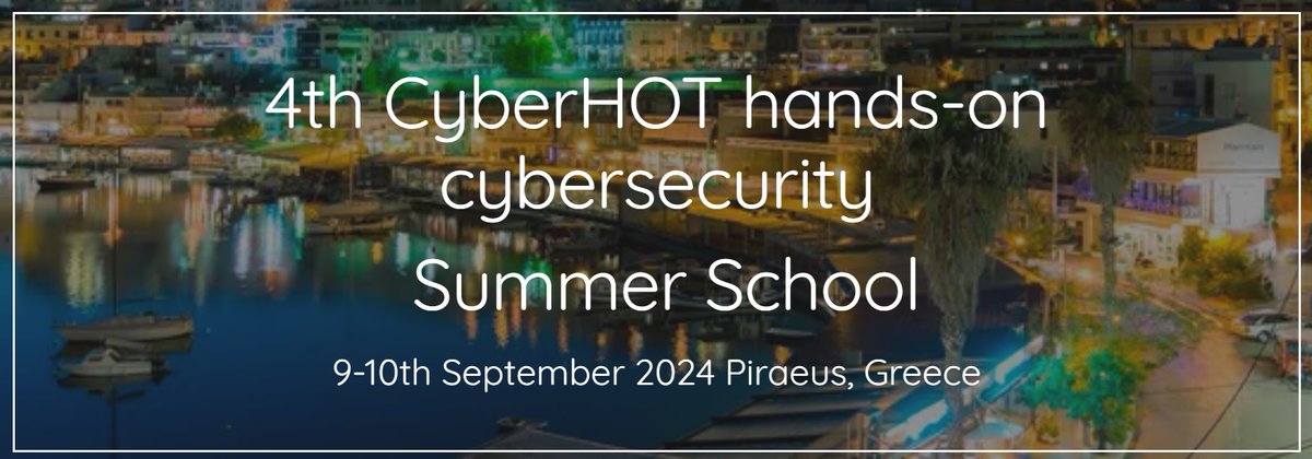 First day of the CyberHOT Summer School, held in the University of Piraeus, Research Centre. 
PHOENI2X is one of the sponsors.
#cybersecurity #summerschool
cyberhot.eu