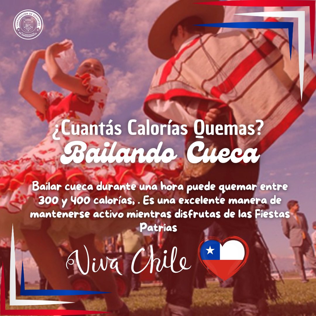 📌Compartimos con Uds Tips deportivos de 🇨🇱fiestas patrias, para que junto con disfrutar este 18 puedas realizar actividad física y pasarlo increíble 😁🆙#TipsDel18