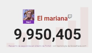 ELMARIANA ESTA A POCO DE LLEGAR A LOS 10 MILLONES DE SEGUIDORES EN TWITCH, SIGAN A ELMARIANA EN TWITCH

DIFUNDAN 

<a href="/elmarianaa/">ElMariana🤙🏻</a>