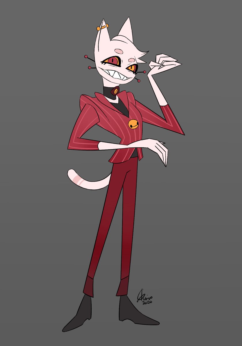 Glusix's tweet photo. I forgot that I created a character inspired by the universe of Hazbin Hotel/Helluva Boss a while ago. Well I still like him https://t.co/Johhpxaeva