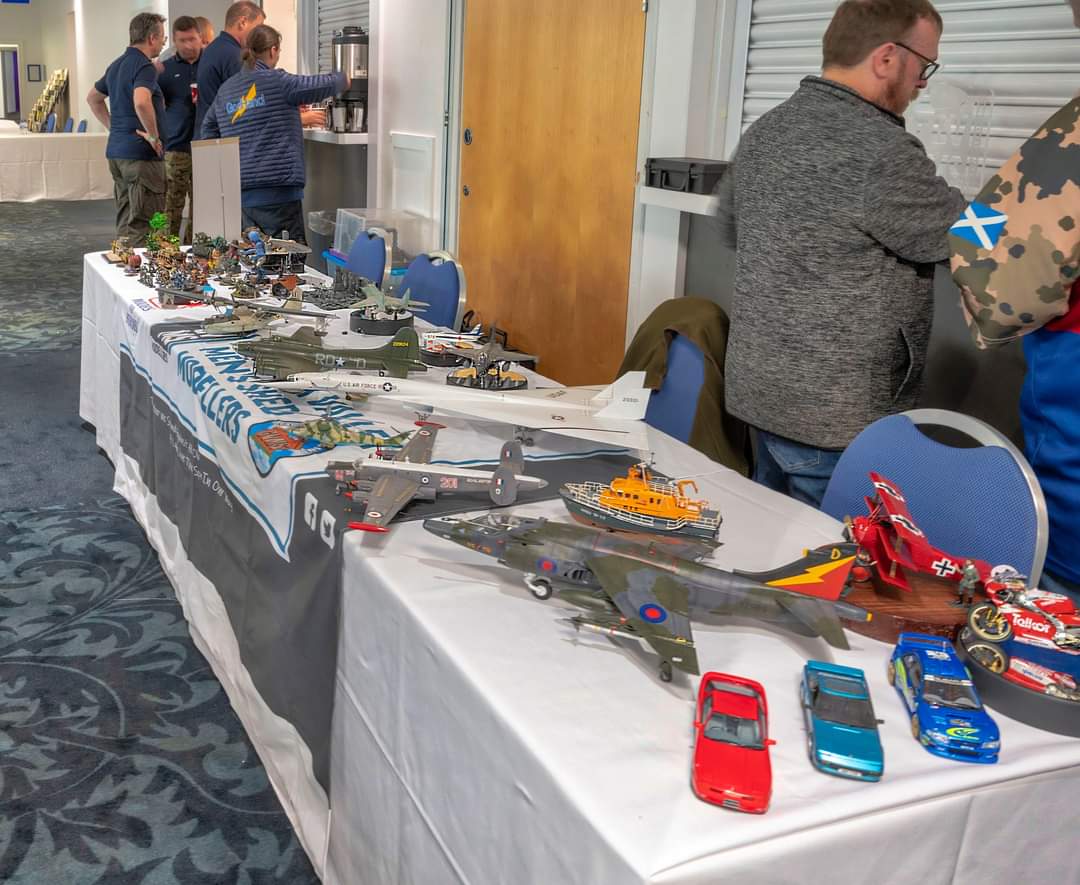 GarnockM's tweet photo. Club table at Scale Scotland 2024 on Saturday, one our members won silver in the competition with the chibby titanic build https://t.co/7VpPOjhTpU