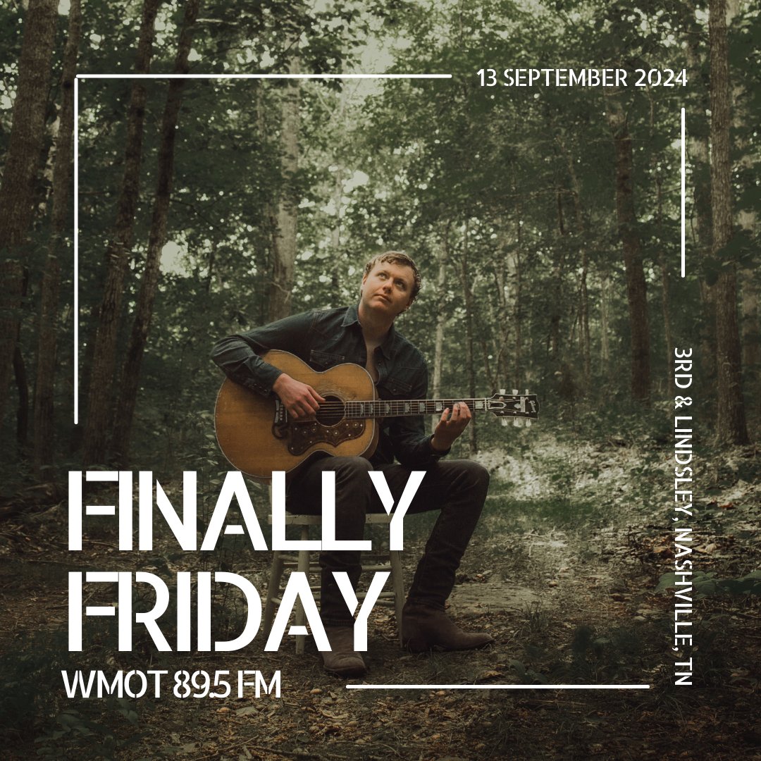 I’m excited to play a stripped down set for <a href="/WMOT_RootsRadio/">WMOT/Roots Radio</a>'s Finally Friday at <a href="/3rdandLindsley/">3rd and Lindsley</a>  this week. The show starts at 12pm and is open to the public, I’ll be on at 12:45pm. You can also tune in live on WMOT 89.5 FM or stream at WMOT.org🤘