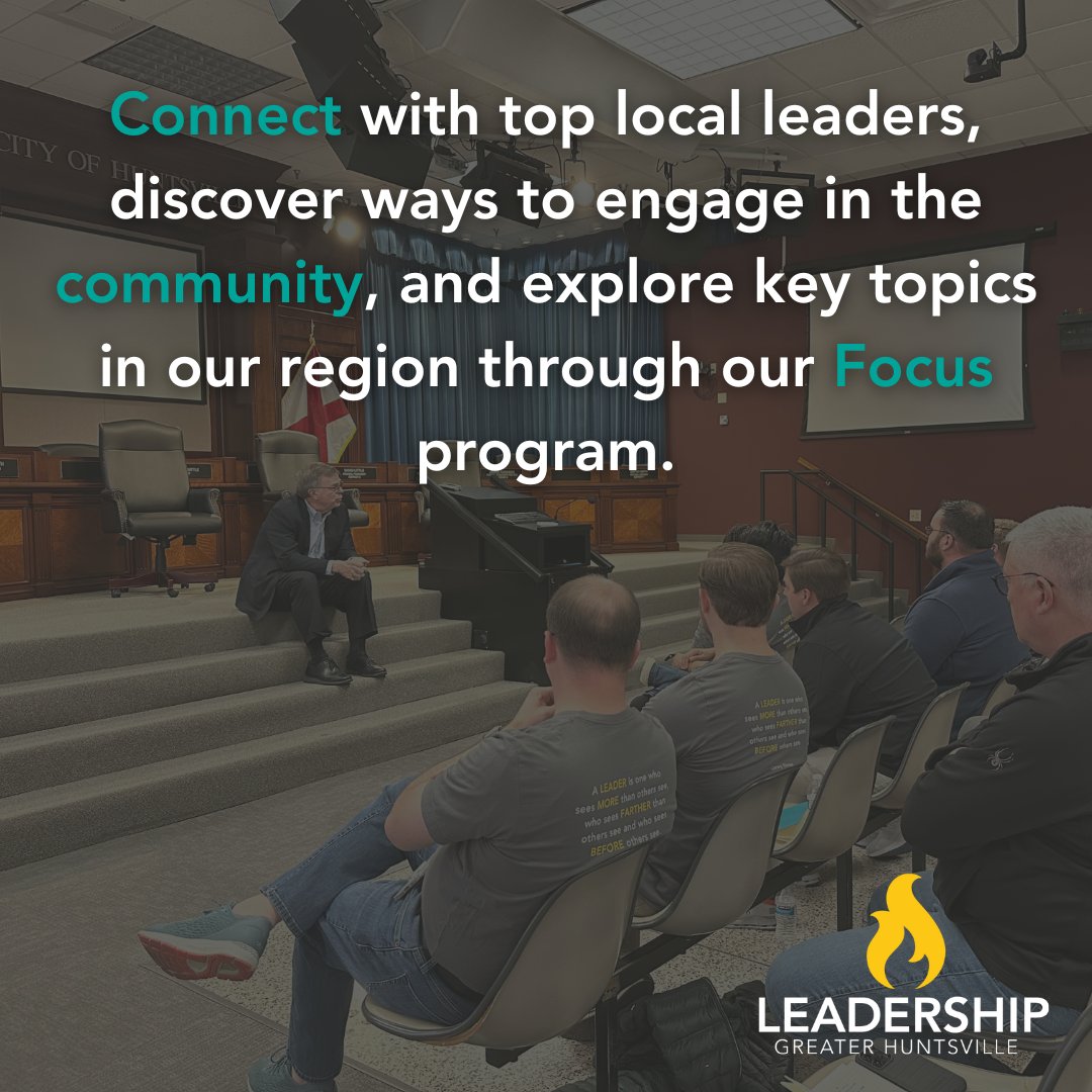 Applications for our fall Focus Class close FRIDAY! Don't miss out on this opportunity to get engaged in our community through this program. From newcomers to native residents, we know you’ll enjoy this fascinating insider’s look at our community. Apply: leadershiphsv.org/focus/