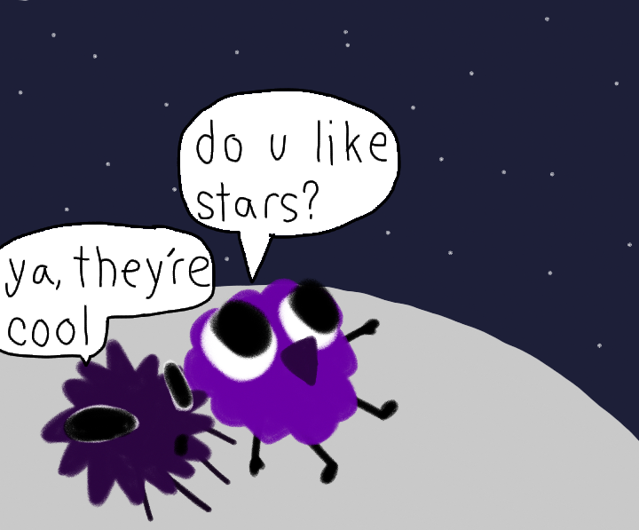 HEYY! I hope no one did this lmao, but this is based off an idea i saw where the new boobers (2023-now) looks bright, bumpy and round but the og's (2020-2022) resemble soot sprites and are darker n spiky. #ranbooart #ranboofanart