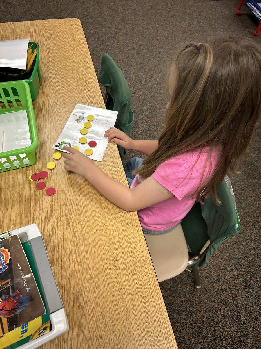 BrittanyEmbler's tweet photo. Math Centers are a hit this week! The sweetest thing that I heard today was, “Mrs. Embler, you know over track out when we didn’t get to come to school? I missed you so much!” ❤️ I’m proud of these Kinders for tracking back in today! @oakgrovees @bevbOtterP @JoTOtterap https://t.co/pAcVshBT4U