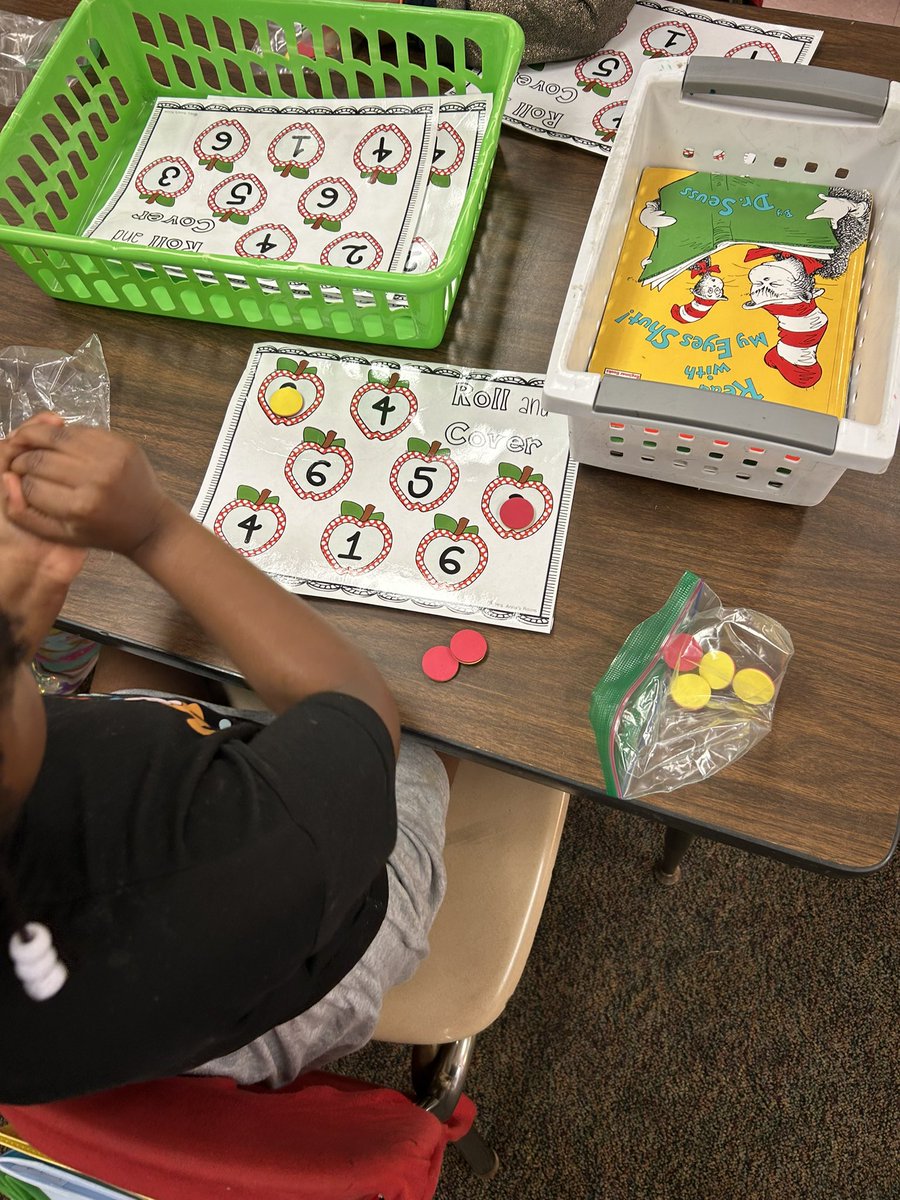 BrittanyEmbler's tweet photo. Math Centers are a hit this week! The sweetest thing that I heard today was, “Mrs. Embler, you know over track out when we didn’t get to come to school? I missed you so much!” ❤️ I’m proud of these Kinders for tracking back in today! @oakgrovees @bevbOtterP @JoTOtterap https://t.co/pAcVshBT4U