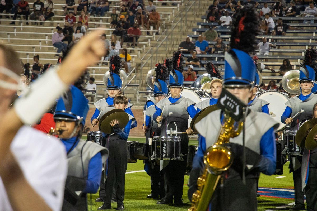Game 2 is in the books, marking a 42-14 victory over Cedar Hill. Drill team dads took the field, the band rocked in full uniform, and the student section brought the energy! Check out photos from the game. Full gallery here: flic.kr/s/aHBqjBGVkJ