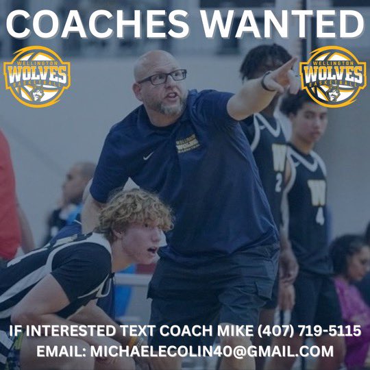 coach_mikecolin's tweet photo. 🏀Join our Elite Coaching Team🏀
✅Head Coaches &amp; Assistant Coaches 
✅Teach and develop fundamental skills
✅Passionate for the game
✅Build a legacy with the Wellington Wolves 
✅Join our team of dedicated coaches- build champions on and off the court 
📞 Call Coach Mike today https://t.co/O6V7TNxEhZ