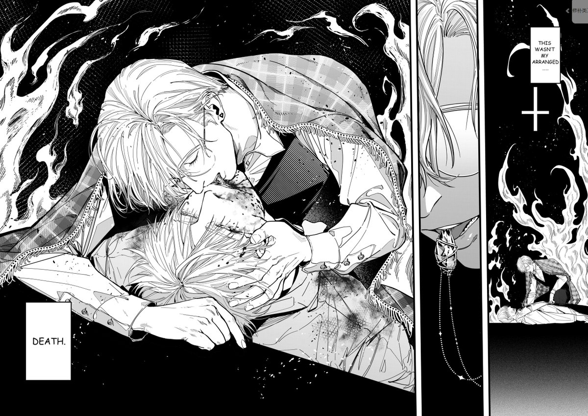 GodsstationSTL's tweet image. #OC #創作BL ✡️&lt;Withered Branches ∞ Abundant Fruit&gt;✡️
🟡Chapter01-The Day I Died (1/8)
🟡SEME-Colt / UKE-Elijah
🟡Read from RIGHT to LEFT
This is a story in a paranormal setting that ties in with &lt;SANCTIFY&gt;, but can be read without having read &lt;SANCTIFY&gt;. I did the painting…