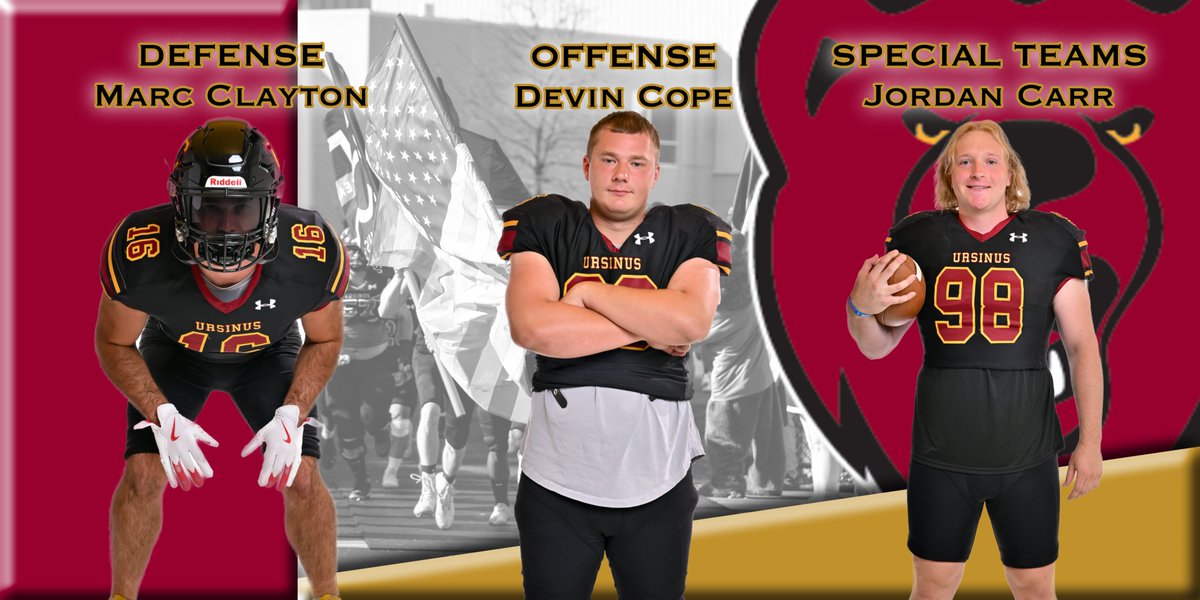 Congratulations to our Week 1 Players of the Week! Marc had 10 Tackles, 1.5 TFLs, and an INT returned for a TD! Devin graded out very well and productive on the Blindside! Jordan was perfect on all kicks including a 39 yd FG, 63.4 KO average, and ran for a 1st Down! #UCFB131