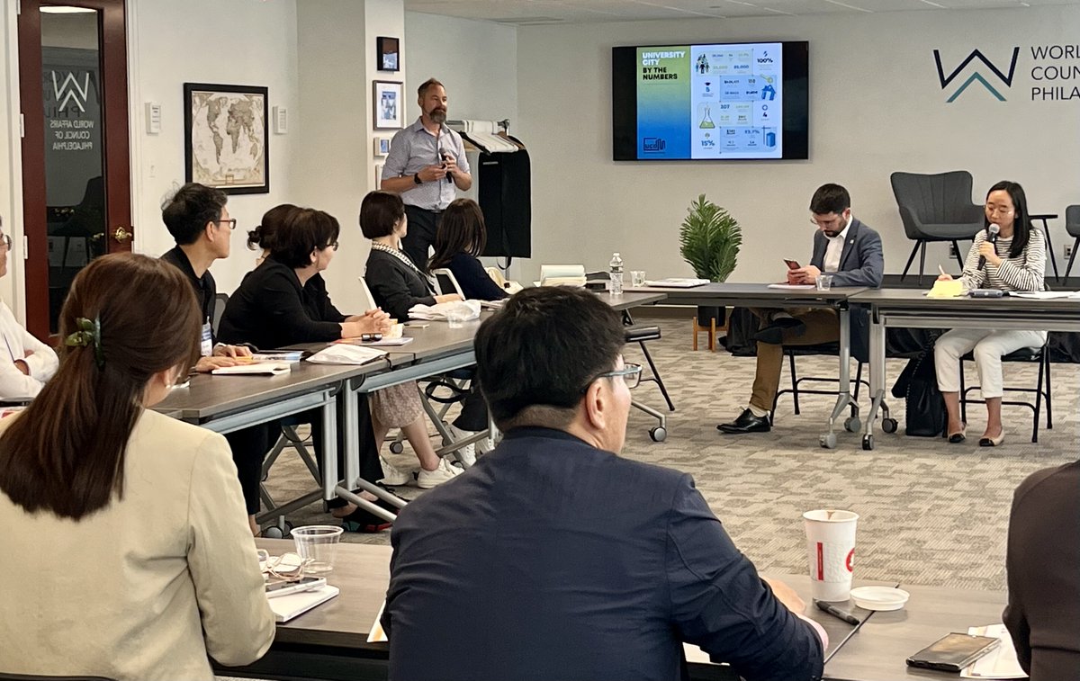 University City (@ucdphl) on Twitter photo Today members of our team met with a delegation of South Korean government officials and researchers in the field of balanced regonal development to share insights into our neighborhood and our unique collaborations with local universities and large institutions. Today members of our team met with a delegation of South Korean government officials and researchers in the field of balanced regonal development to share insights into our neighborhood and our unique collaborations with local universities and large institutions.