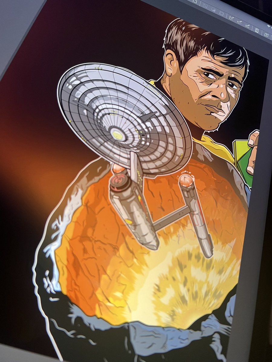 Working on a new image! A tribute to the episode #DoomsdayMachine from #StarTrekTOS.