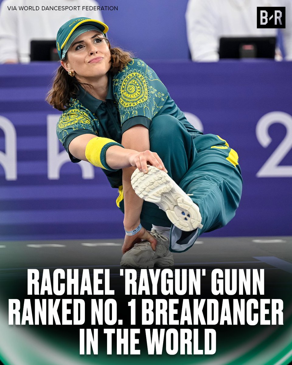 BleacherReport's tweet photo. Australia’s Rachael 'Raygun' Gunn is now ranked the No. 1 breakdancer in the world 🔥

(via World DanceSport Federation, @DanceSportTotal) https://t.co/1sEPHlybPn