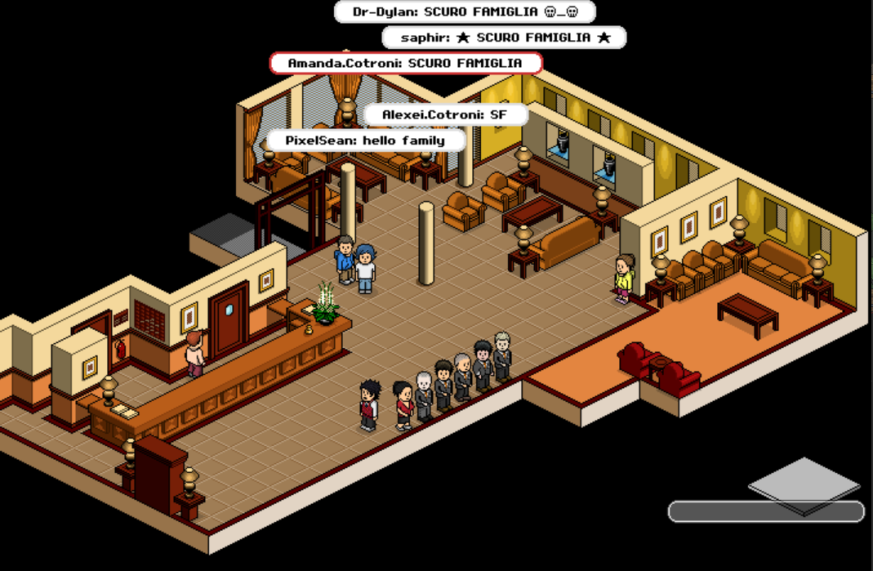 ScuroFamiglia's tweet photo. We took a tour of @HabboOrigins  yesterday, and it was great fun to relive a time so long ago.

#HabboOrigins #Habbo https://t.co/hqGNmaCQQz