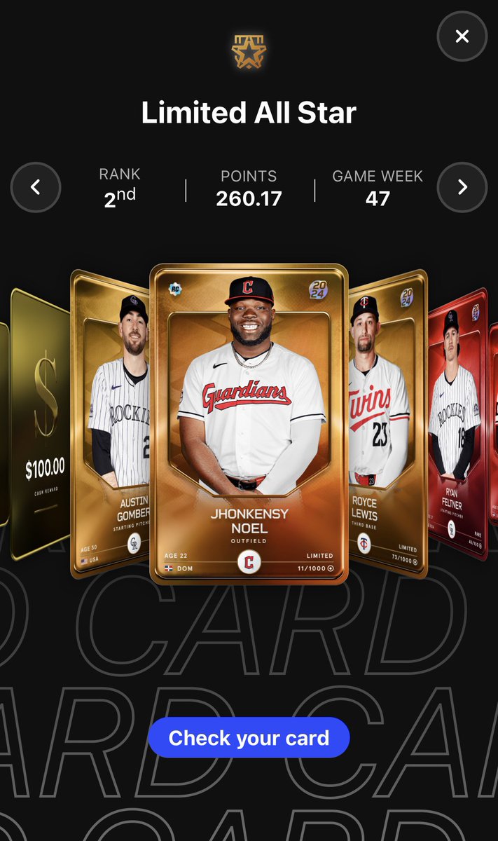 SegiFeesh's tweet photo. #SorareMLB
#GameWeek47
Back-to-Back-to-Back weeks on a podium and yielded in 8 comps! Easily my best overall week in regard to volume.
Excited to see what Big Christmas can do for me this week with 3 Vs CHW. Jacked about Royce too.
Let’s make it 4 in a row in GW48! https://t.co/dQCW9OZeCM