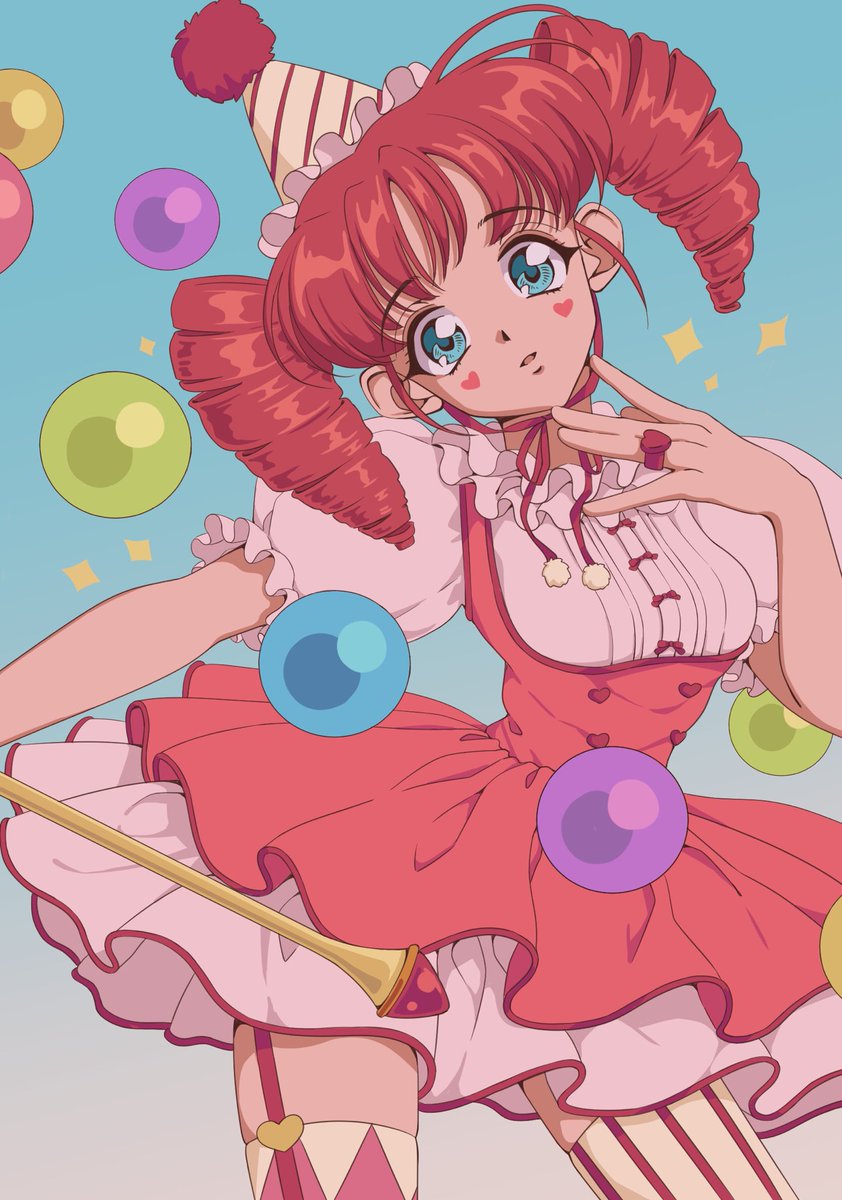 candiirabbitart's tweet photo. Request via tumblr: magical clown girl! I want to draw her a twin now

#anime #clown https://t.co/6DCeOyLQnL