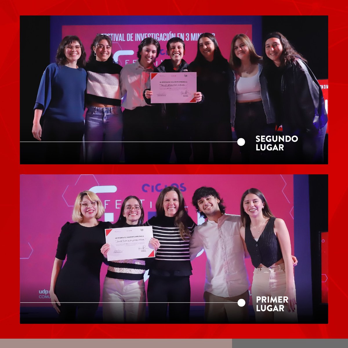 Ciclos_udp's tweet photo. ¡Qué increíble fue la segunda edición del Festival i3M! 📚🖊️

Nuestros estudiantes brillaron al presentar sus investigaciones del 1° semestre en las áreas de @PeriodismoUDP, @Lit_CreativaUDP y @Publicidad_UDP En total, 12 grupos tuvieron la oportunidad de explicar sus proyectos. https://t.co/y8pAOpUsbH