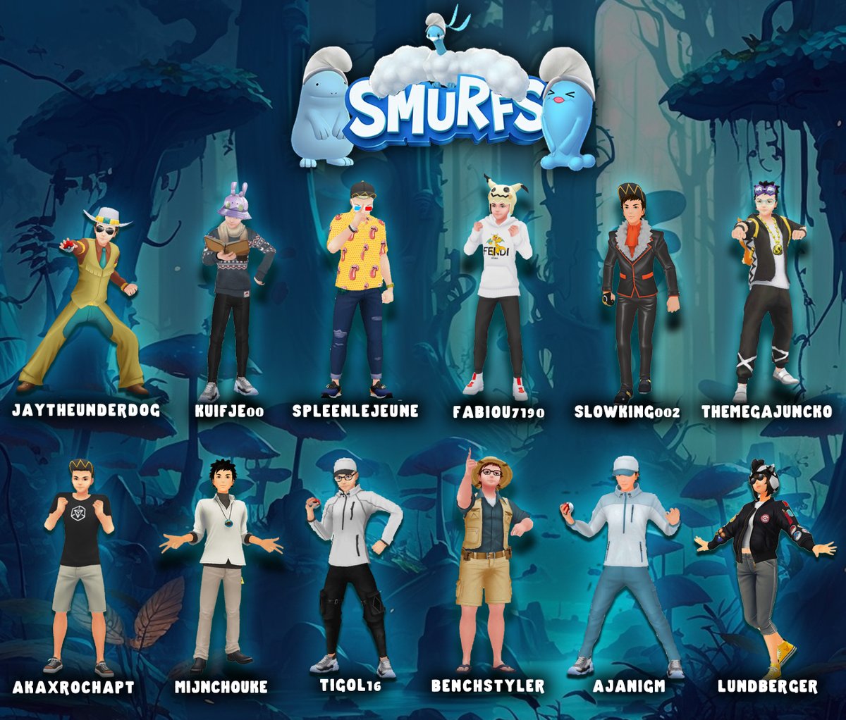 <a href="/BattleFrontPOGO/">The Battle Frontier</a>'s Cycle 3 is around the corner and the Smurfs are ready to compete with some new faces joining the roster: <a href="/Kuifje00/">Wouter Didden</a> <a href="/TigoL16_/">TigoL1606</a> @jaytheunderd0g &amp; <a href="/aKaxRochaPT/">André Rocha</a> 

Let's Smurf our way to the top!