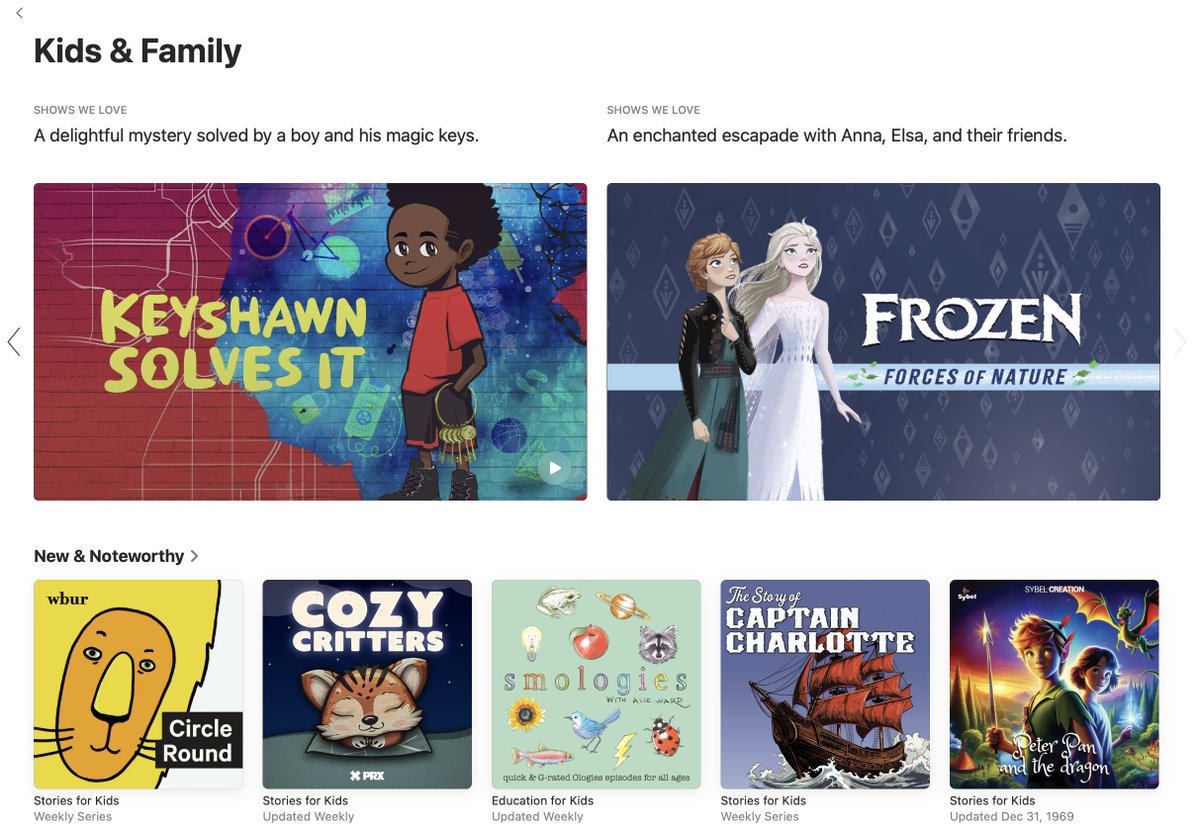 I can't believe I'm typing this right now... My kids' sleep podcast, Cozy Critters, was selected for Apple's New and Noteworthy! It's an honor to be alongside amazing shows like Smologies.

<a href="/alieward/">Alie Ward</a> up for doing a sleepy crossover episode? 🐼