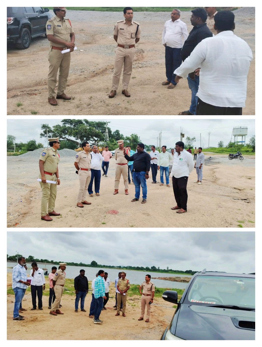 SPNARAYANPET's tweet photo. #Dist_SP_YogeshGoutam_IPS inspected the Ganesh Shobhayatra route in #Kosgi_Town and #Dandam_Cheruvu where the idols are immersed and advised the police and revenue officials to take security measures to ensure that the Shobhayatra is conducted without any problems. https://t.co/OMx3sUYkiB