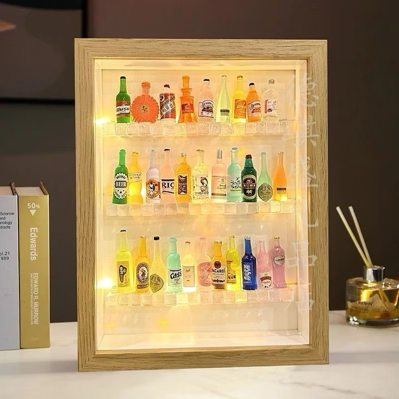 LunaNguyen52479's tweet photo. Check out our stunning Wood Box display featuring ice cubes &amp; miniature wine bottles! 🍷❄️ The perfect statement piece for home bars or gifting. 💫 #HomeBarDecor #WineLovers #Handmade #GiftIdeas https://t.co/L9qpOhwR9X