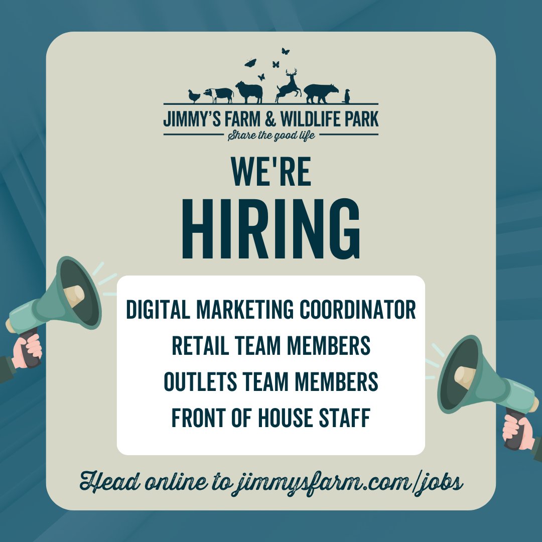 JimmysFarmHQ's tweet photo. We're hiring! Looking for a fast-paced, fun, and vibrant place to work?
If you’re ready to be part of our bustling team, explore our job vacancies today and embark on an exciting new adventure with us!
🦋 https://t.co/jL64ojYQ4a
#jobs #suffolkjob #job #careers https://t.co/V3yMRlsBIy