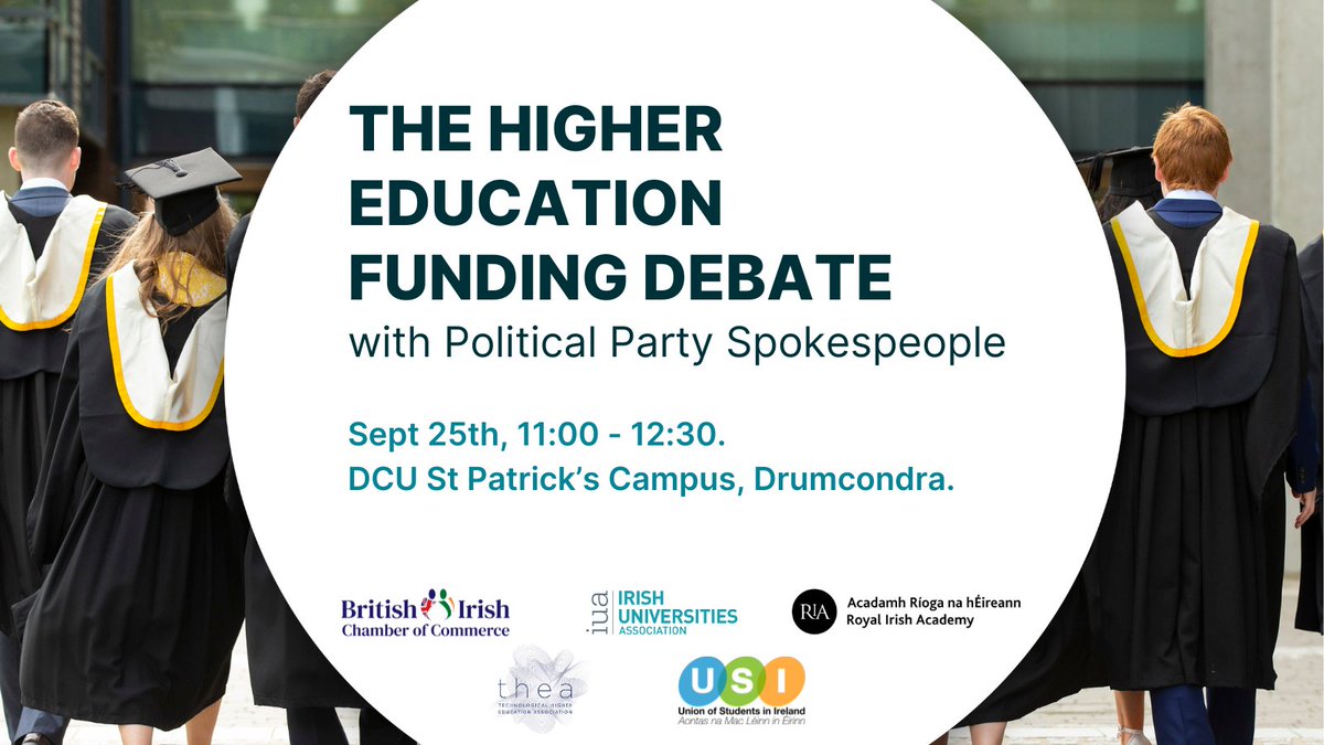 Join us for the 'Funding Higher Education - the Next 5 Years' to hear from political party spokespeople as to how they propose to deal with the funding challenges for higher education and research.
🗓️Wed, 25th Sept, 11:00am
🔗Please click here to register:
iua.ie/events/the-hig…