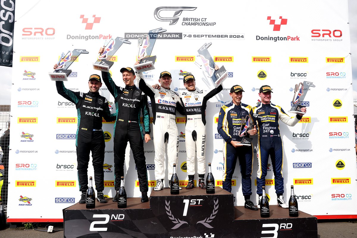 BRDCSilverstone's tweet image. There was lots of success for Members in @BritishGT! On the GT3 podium were winners @CollardRob and @RickyCollard, with @jonnyadam P2, and @BalfeShaun and @asmalley54 (who had the fastest lap) P3. In GT3 Silver-Am, Shaun and Adam were joined by @LewisPlato11 and @BeechdeanAH!