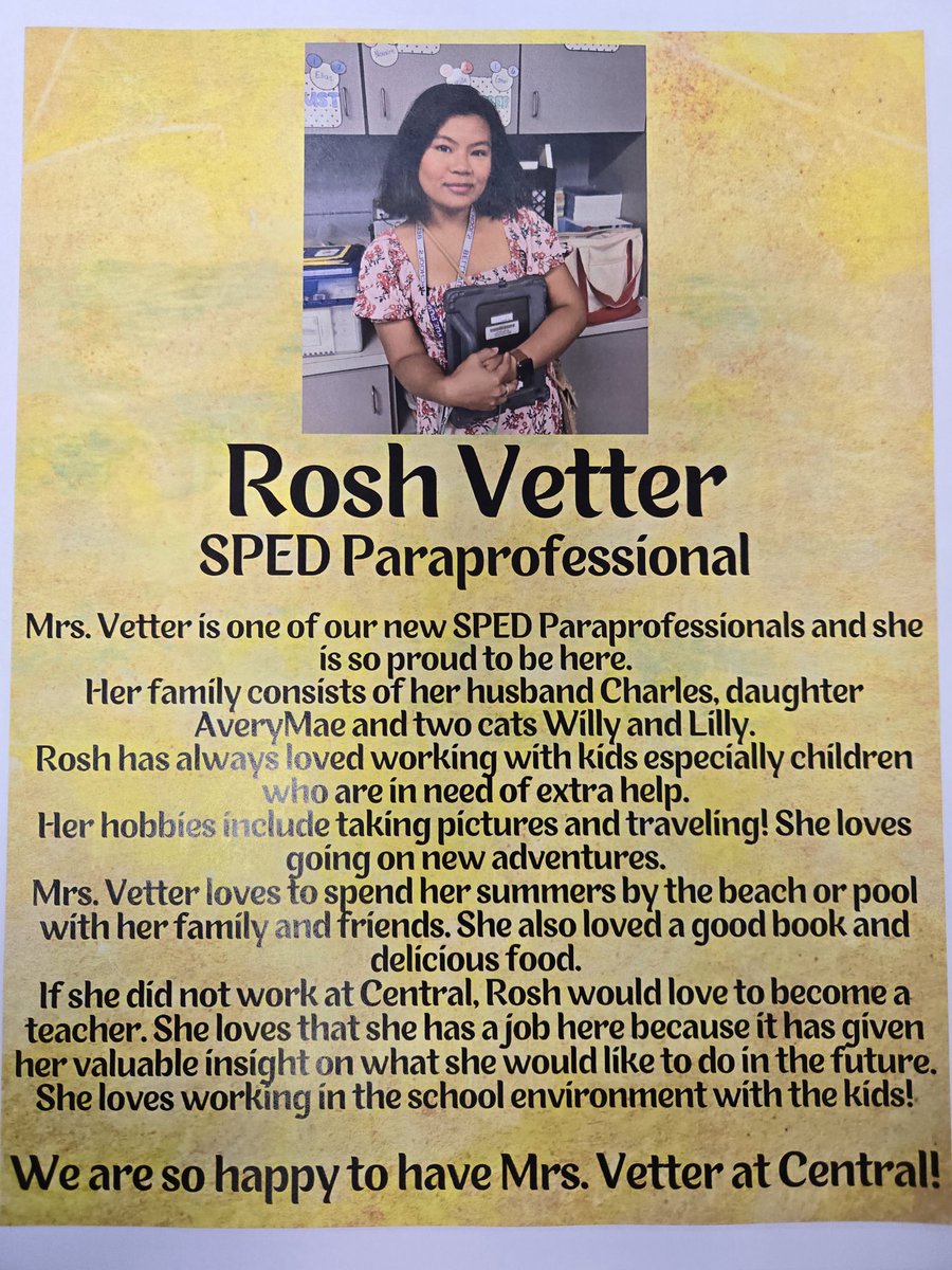 Here are our next two staff members new to Central!  Please welcome Emily Chancey (HAL) and Rosh Vetter (Sped Paraprofessional). We are lucky to have them on our team! <a href="/BellevueSchools/">Bellevue Public Schools</a> #MakingConnectionsChangingLives #KidsDeserveIt