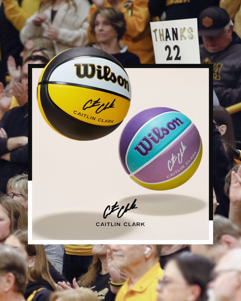 caitlinclarksty's tweet photo. Update: Sold Out 🥲
New Caitlin Clark @WilsonBasktball Inspire Series Available Now 😭 Run?
I love the Iowa colors and the pastel reminds me of her first Gatorade collaboration 🩵
Shop: https://t.co/eNih9F0zEA
#WilsonPartner https://t.co/ZlhH8JBbF1