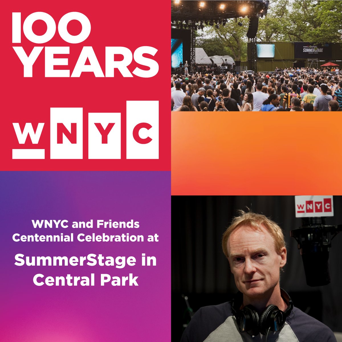 newsounds (@newsounds) on Twitter photo Today at 7 p.m. tune into <a href="/WNYC/">WNYC 🎙</a> to hear John Schaefer & other WNYC hosts for a live broadcast from <a href="/SummerStage/">SummerStage</a> in Central Park. Featuring live performances by <a href="/nadasurf/">matthew caws</a>, <a href="/freestylelove/">Freestyle Love Supreme</a>, Laurie Anderson with Sexmob, and <a href="/mxmtoon/">maia</a>.
More info here: bit.ly/3YKf2ij
#WNYC100 Today at 7 p.m. tune into <a href="/WNYC/">WNYC 🎙</a> to hear John Schaefer & other WNYC hosts for a live broadcast from <a href="/SummerStage/">SummerStage</a> in Central Park. Featuring live performances by <a href="/nadasurf/">matthew caws</a>, <a href="/freestylelove/">Freestyle Love Supreme</a>, Laurie Anderson with Sexmob, and <a href="/mxmtoon/">maia</a>.
More info here: bit.ly/3YKf2ij
#WNYC100