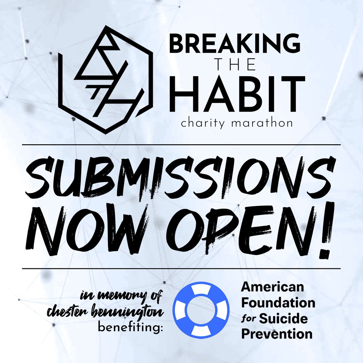 One more week till submissions close for Breaking the Habit!  Friday the 13th is the last day! be sure to get them runs in and spread the word!

oengus.io/marathon/BTH4 
<a href="/HabitCharity/">Breaking The Habit</a>