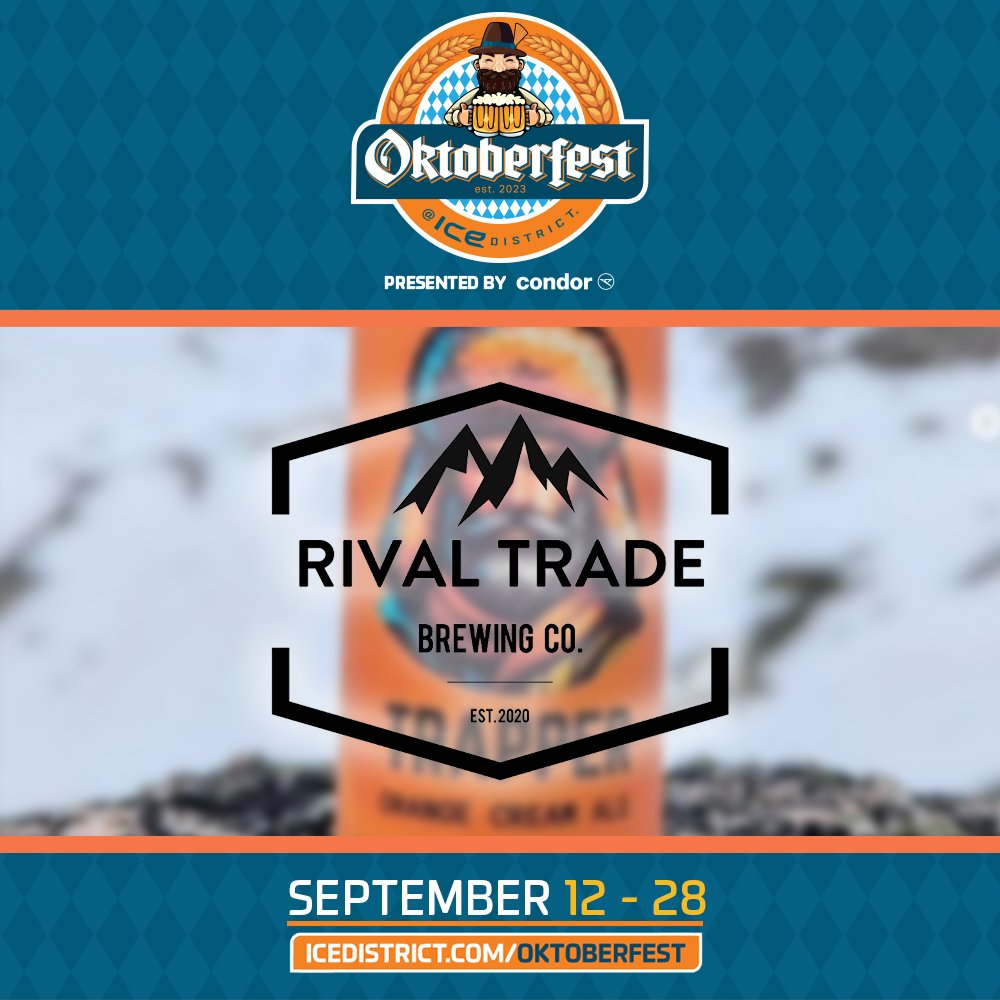 IceDistrict's tweet photo. 🍻 New this year to the Oktoberfest @ ICE District line up: Rival Trade Brewing! ⁠
⁠
Give the Trapper Orange Cream Ale or The GOAT Munich Helles Lager a try for yourself!
⁠
Get your tickets now!
🎫: https://t.co/iuWWTc9EcN https://t.co/ZdqBNnOGMG
